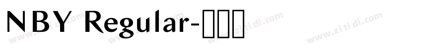NBY Regular字体转换 NBY Regular字体转换